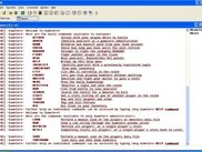 A list of all possible commands shown from the IRC Server