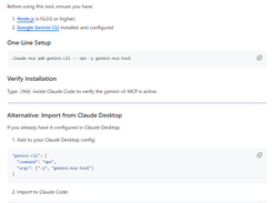 Gemini MCP Tool Screenshot 1