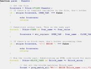 Portion of a PHP templating class highlighted by GeSHi 1.0.0