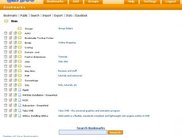 User's private bookmarks with folder hierarchy