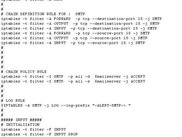 Build button creates the firewall script.An example is shown