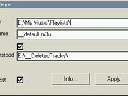 Settings for "Girder to Winamp - Playlist Helper"