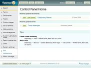 1.8.10: Control panel home