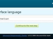 Step 1: Select interface language