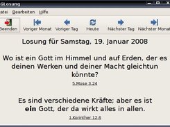GLosung Hauptfenster (main window)