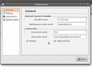 Preferences window
