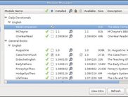 Module installation under the Module Manager