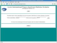 Login page