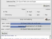 Add a mp3, mpc, ogg, ape, flac or wav file to normalize.