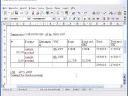 A final invoice in the preview mode