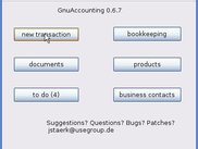 GnuAccounting 0.6.7 main screen