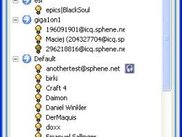 Screenshot of Contact List (release 0.1.3)