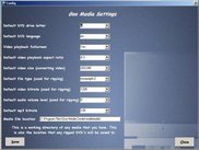Settings screen