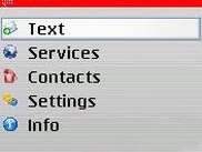 goText midlet 2.2 - main menu