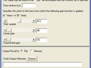 Input widget for applying a time-varying gain filter.