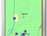Map of Erlangen on the Sun emulator