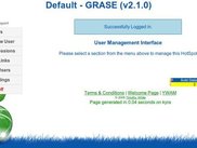 Main Page after login for Administration Interface