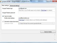 Greader2Kindle main screen
