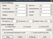 The launcher used to configure the game before playing