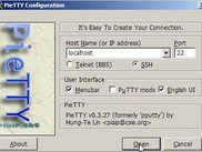 Run PieTTY to login localhost locally