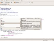 Popup with a list of snippets and showing the snippet info