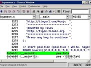 TiEmu (tigcc-debugging) Insight GDB Source Window, Windows