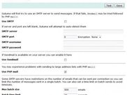 Settings page