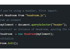 Headroom.js Screenshot 2