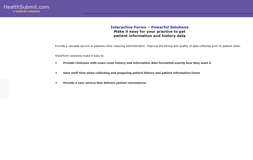 HealthSubmit.com Screenshot 1
