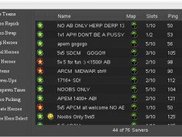 Server list, from which you can join a game