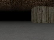 The floor, ceiling and walls are randomly generated. But the atmosphere is always eerie.