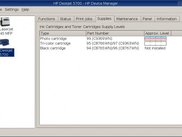 Supplies tab of Device Manager
