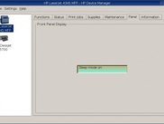 Front Panel Display tab of Device Manager