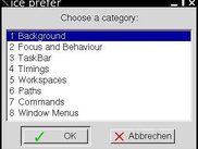 ice-prefer's main menu