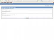 Login page of the admin control center. (version 0.9.2.1)