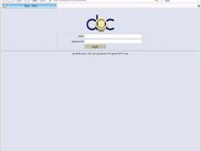 Login screen
