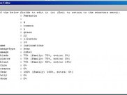 Monster editor in action (release 0.1.10)