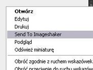 First step: Select option in your context menu.
