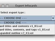 choosing an XSLT transformation for exporting infocards
