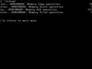 Stream memory test results, running in Inquisitor Live