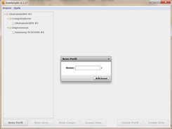 Tela de criação de um novo perfil.