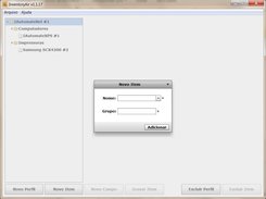 Tela de criação de um novo item.