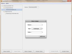 Tela de criação de um novo campo em um item.