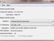 Main screen for the application