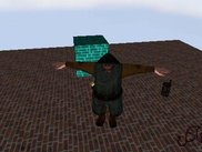 Several objects and 2D elements rendered with shaders.