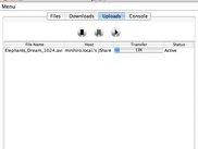 Uploads tab