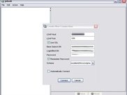 The jabook connection dialog