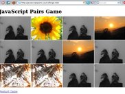 JavaScript Pairs Game running on Javascript Pairs Website