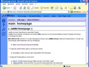 Screenshot der JaWiki Oberflche im Browser.