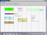 Spreadsheet with various cells styles